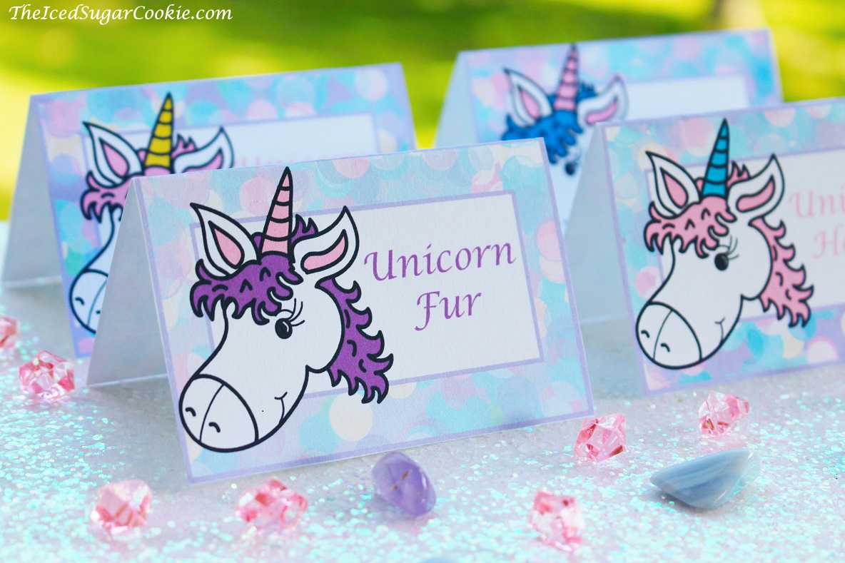 Diy Birthday Blog: Diy Unicorn Birthday Party Food Label Throughout Free Printable Tent Card Template