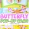 Diy Butterfly Pop Up Card With A Template – Easy Peasy And Fun Throughout Diy Pop Up Cards Templates