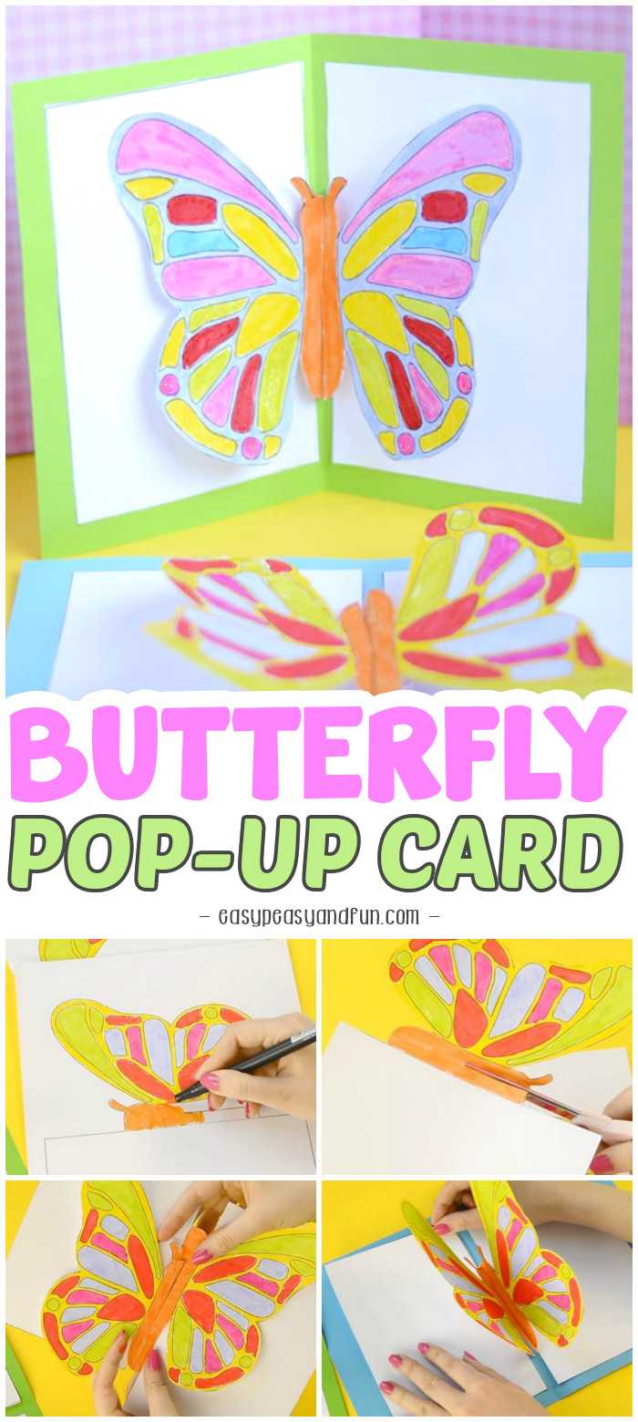 Diy Butterfly Pop Up Card With A Template – Easy Peasy And Fun Throughout Diy Pop Up Cards Templates