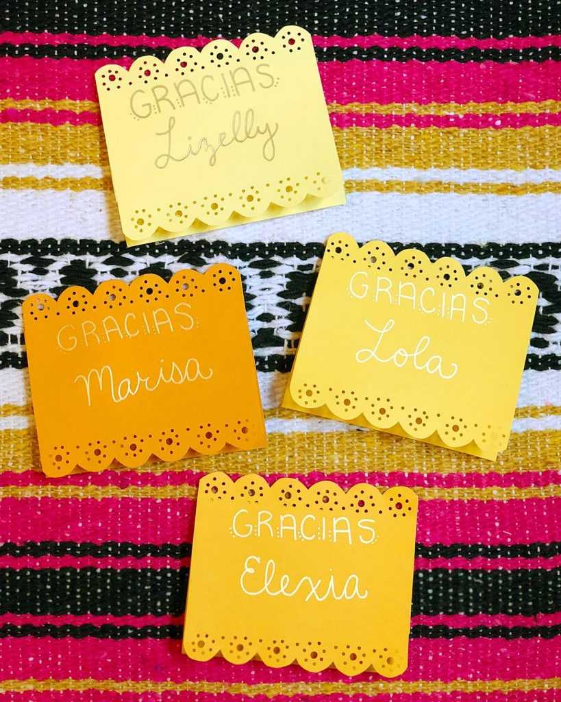 Diy Papel Picado Thanksgiving Place Cards | The Neon Tea Party With Regard To Michaels Place Card Template