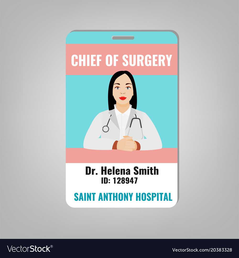 Doctor Id Card Intended For Hospital Id Card Template