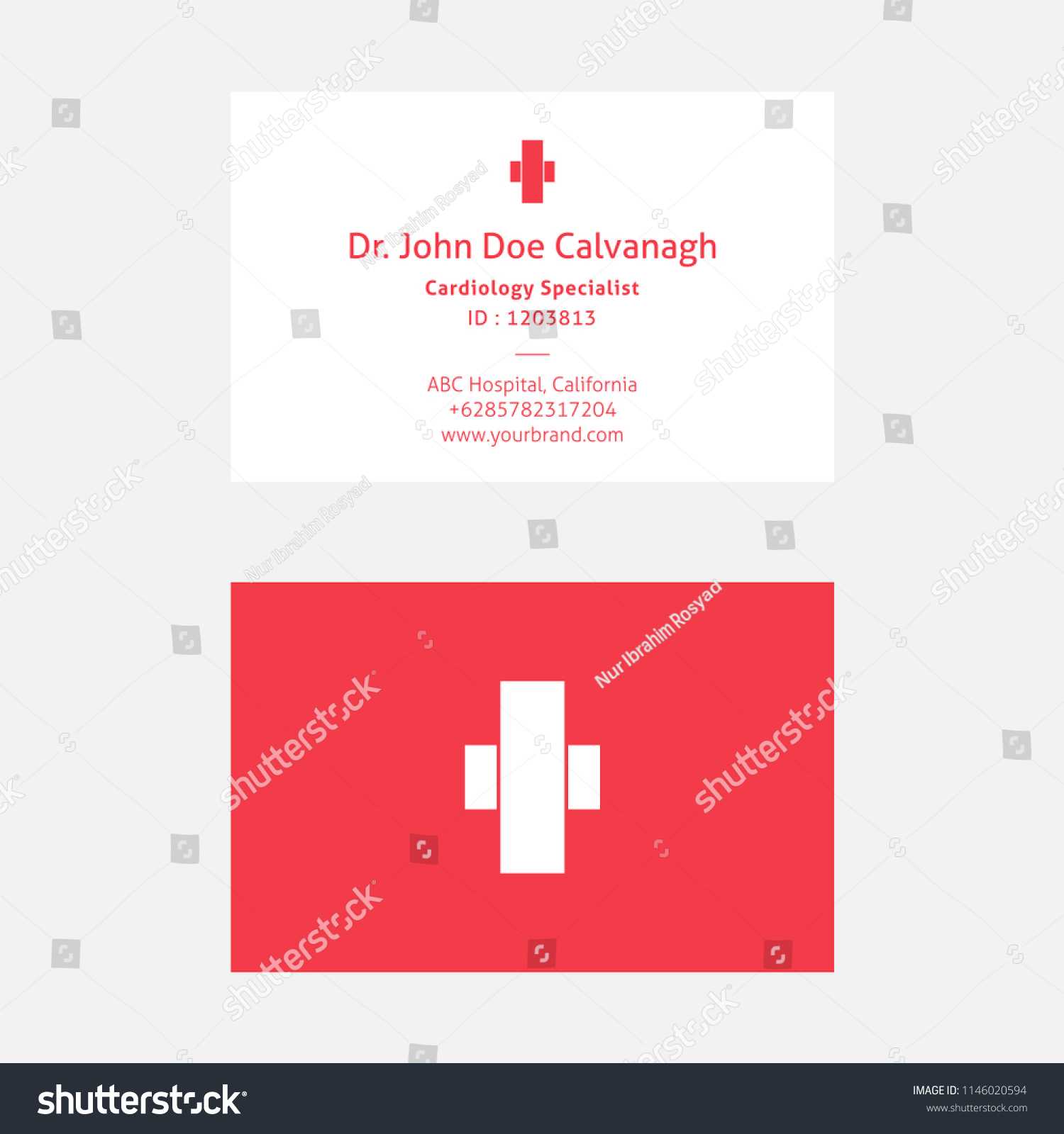 Doctor Id Card Template Stock Vector (Royalty Free) 1146020594 In Doctor Id Card Template