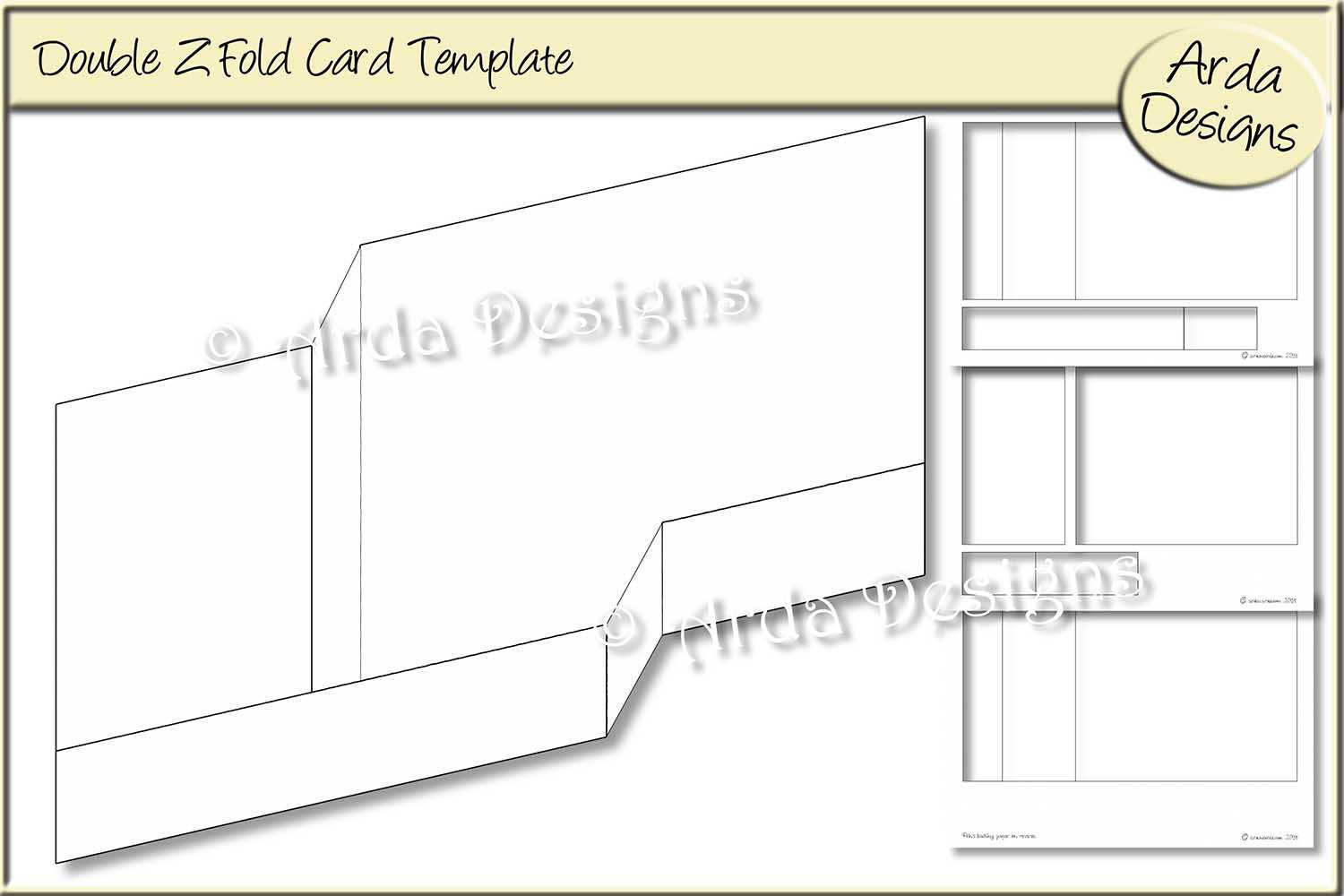 Double Z Fold Pop Up Box Card Template Regarding Pop Up Card Box Template