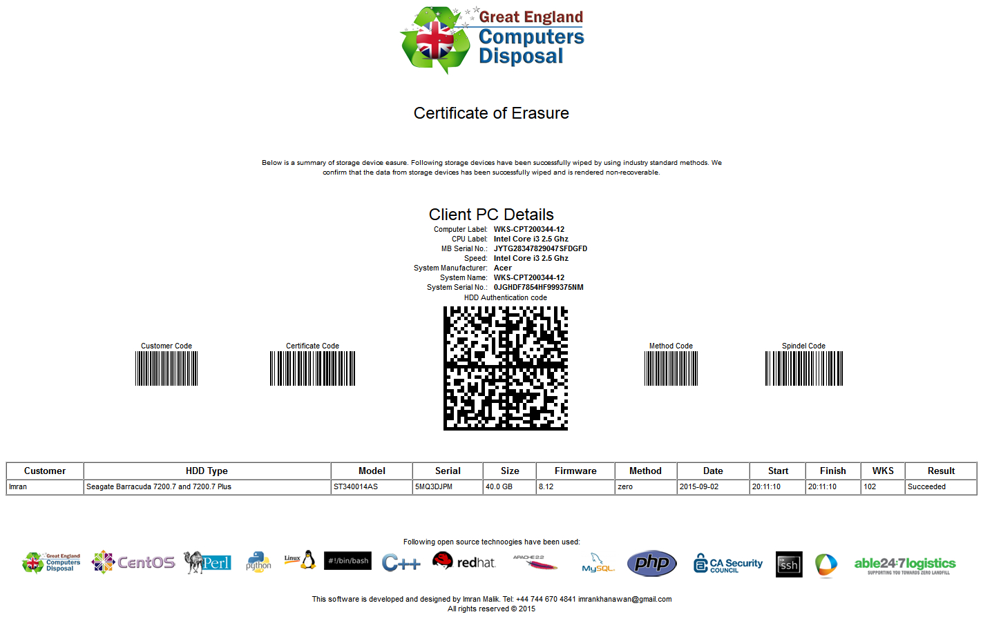 Download Certificate Template ] – Template Certificate In Hard Drive Destruction Certificate Template