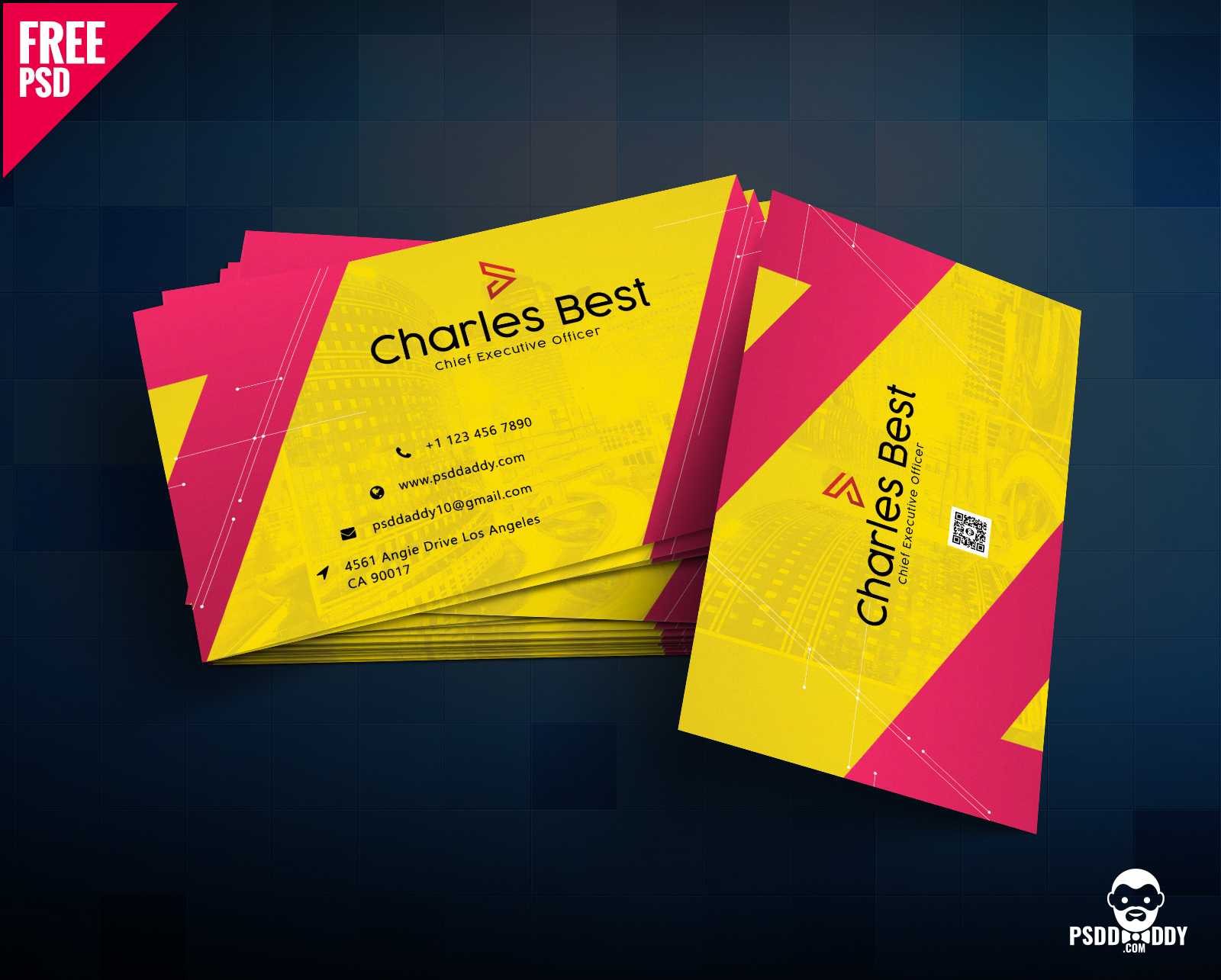 Download] Creative Business Card Free Psd | Psddaddy Regarding Name Card Template Psd Free Download