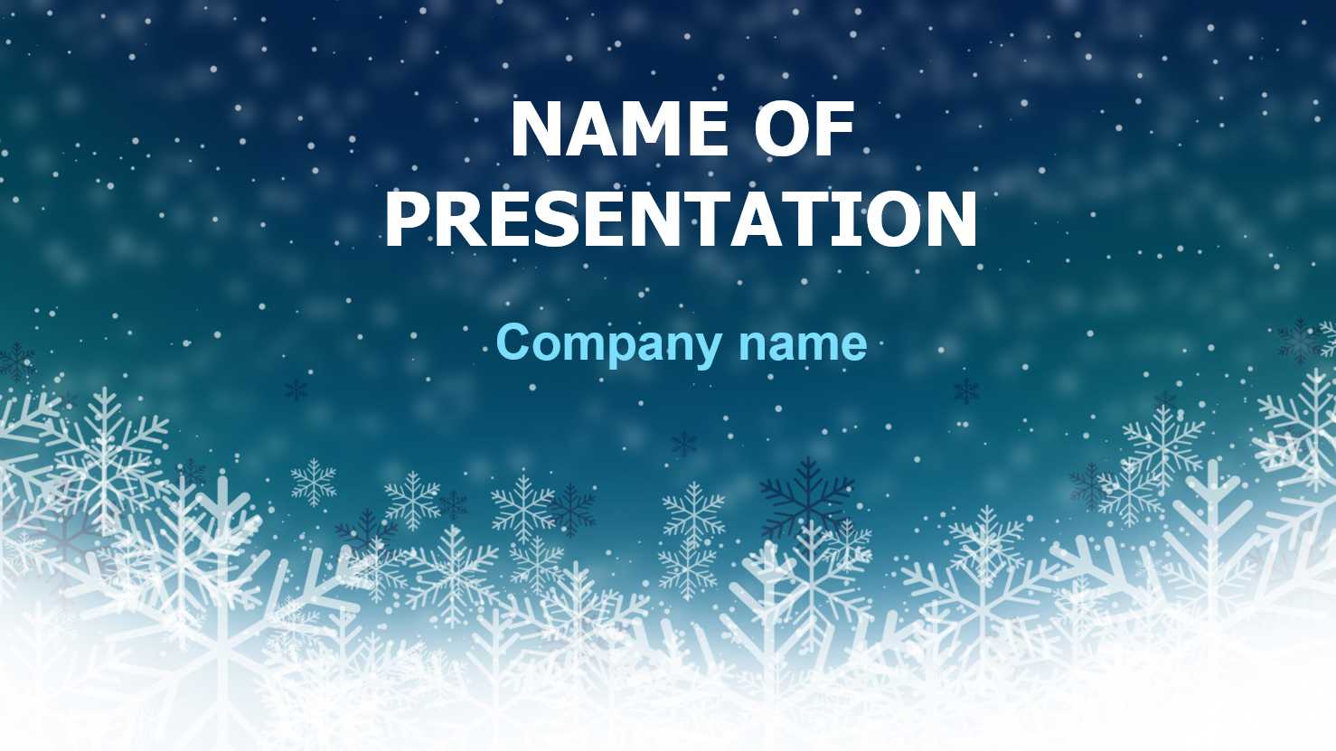 Download Free Deep Snow Powerpoint Template And Theme For Within Snow Powerpoint Template