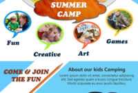 Download Free Kids Summer Camp Flyer Design Templates in Summer Camp Brochure Template Free Download