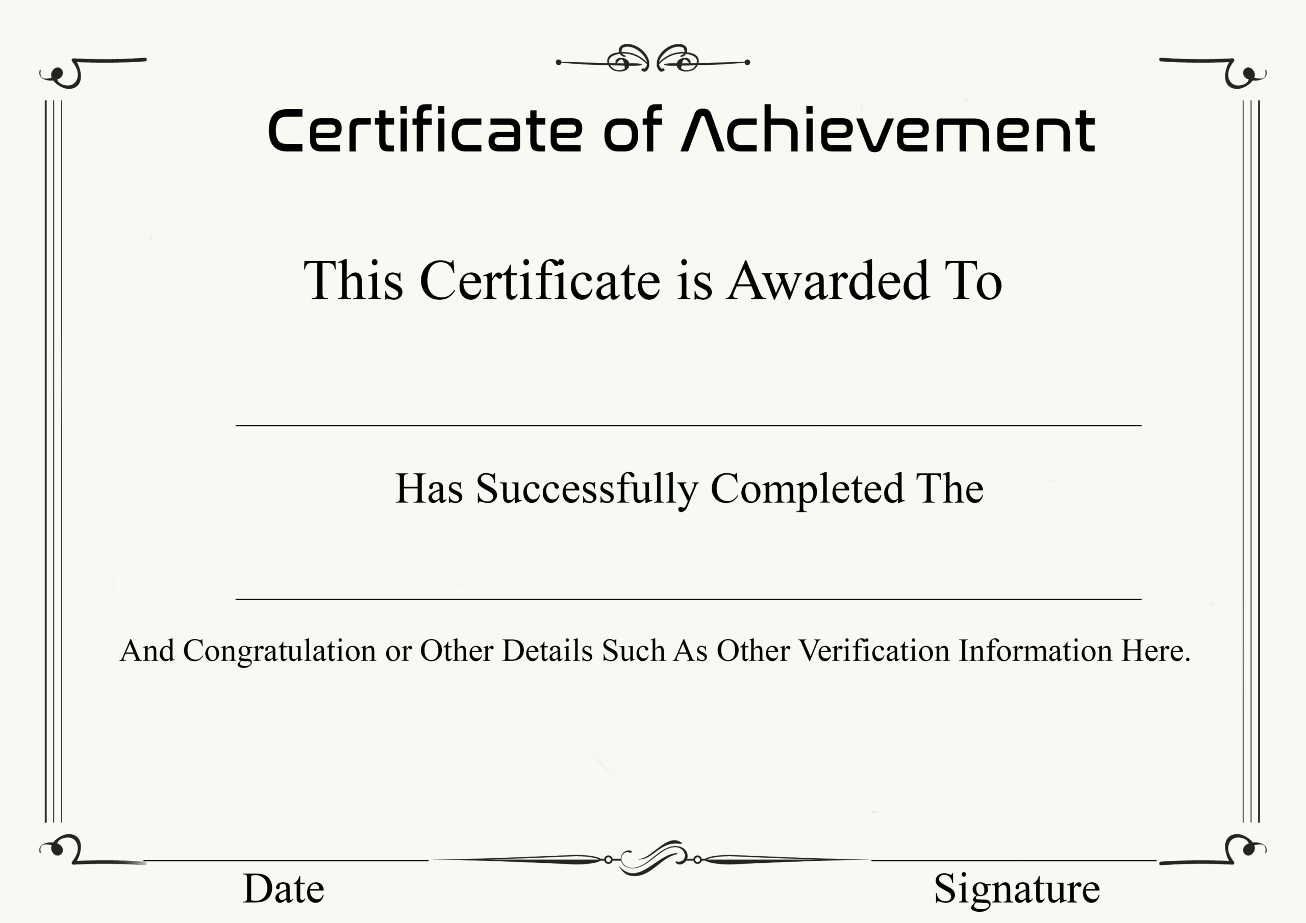 ❤️ Free Sample Certificate Of Achievement Template❤️ Within Certificate Of Achievement Army Template
