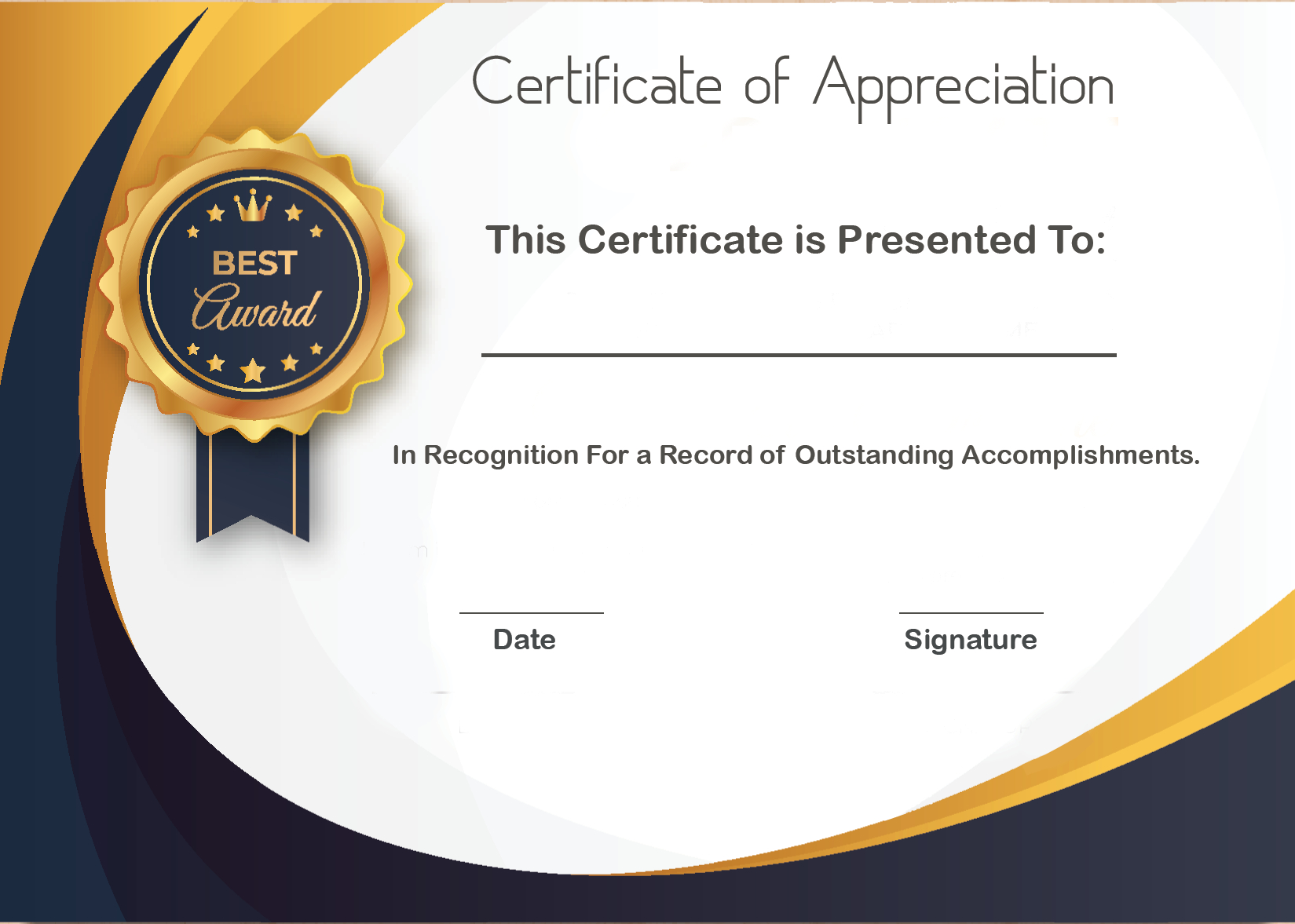 ❤️ Sample Certificate Of Appreciation Form Template❤️ Intended For Volunteer Award Certificate Template