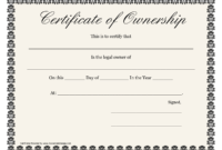 ❤️5+ Free Sample Of Certificate Of Ownership Form Template❤️ with regard to Ownership Certificate Template