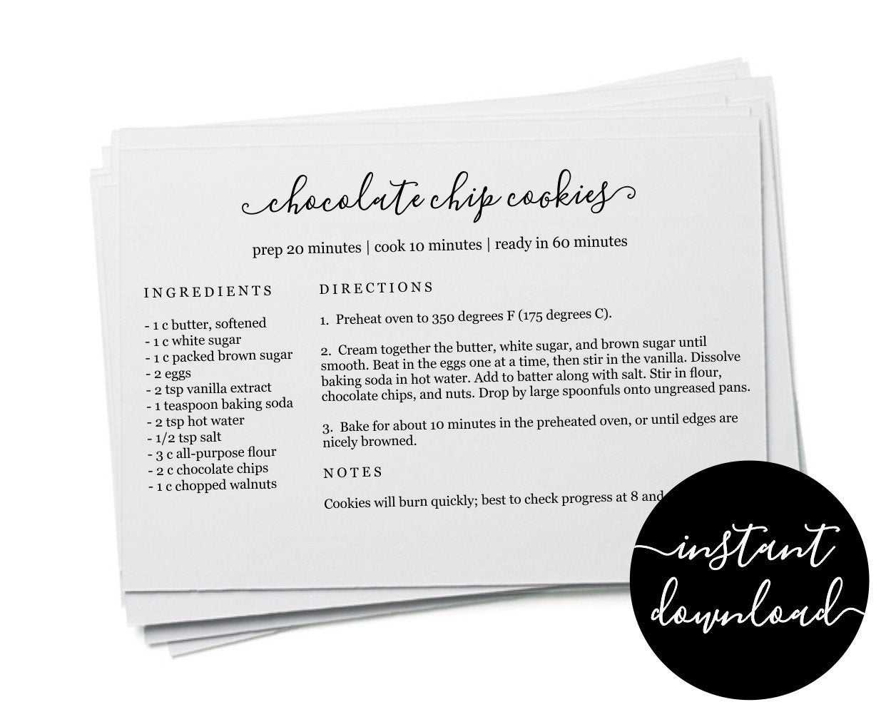 Editable Recipe Card Template – Printable Index Card Size With Regard To 4X6 Note Card Template Word