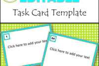 Editable Task Card Templates - Bkb Resources with Task Cards Template