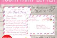 Editable Tooth Fairy Letter With Envelope | Printable Pink within Tooth Fairy Certificate Template Free