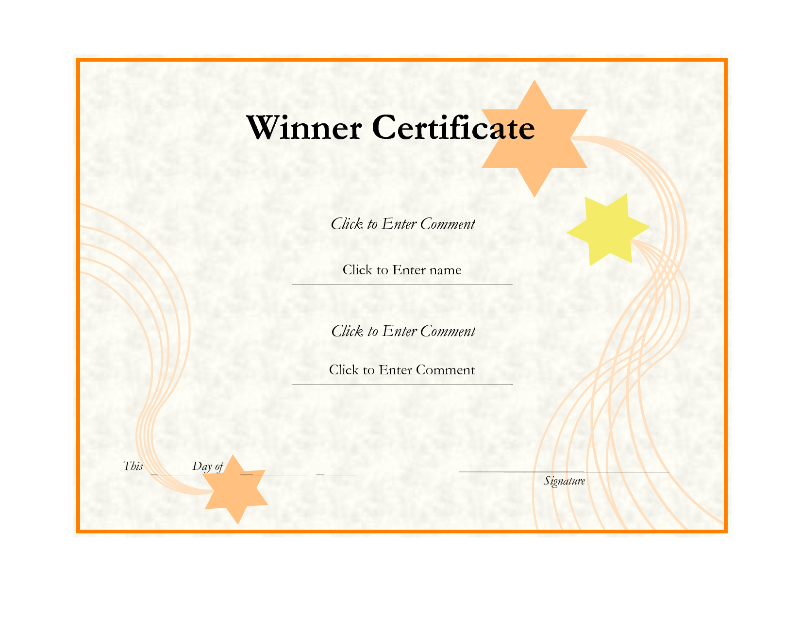 Effective Winner Certificate Template Designlizzy2008 Throughout Winner Certificate Template