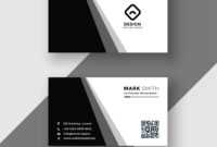 Elegant Black And White Business Card Template within Black And White Business Cards Templates Free