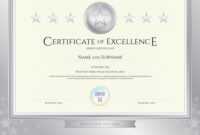 Elegant Certificate Template For Excellence in Commemorative Certificate Template