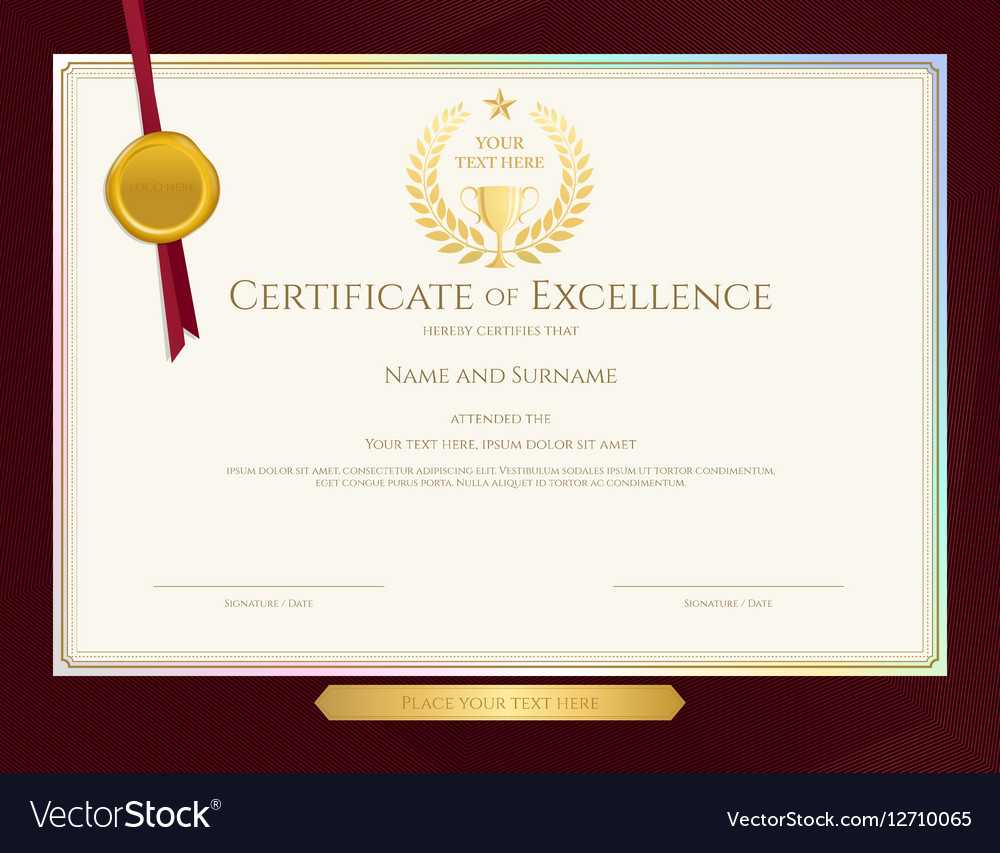 Elegant Certificate Template For Excellence Within Elegant Certificate Templates Free