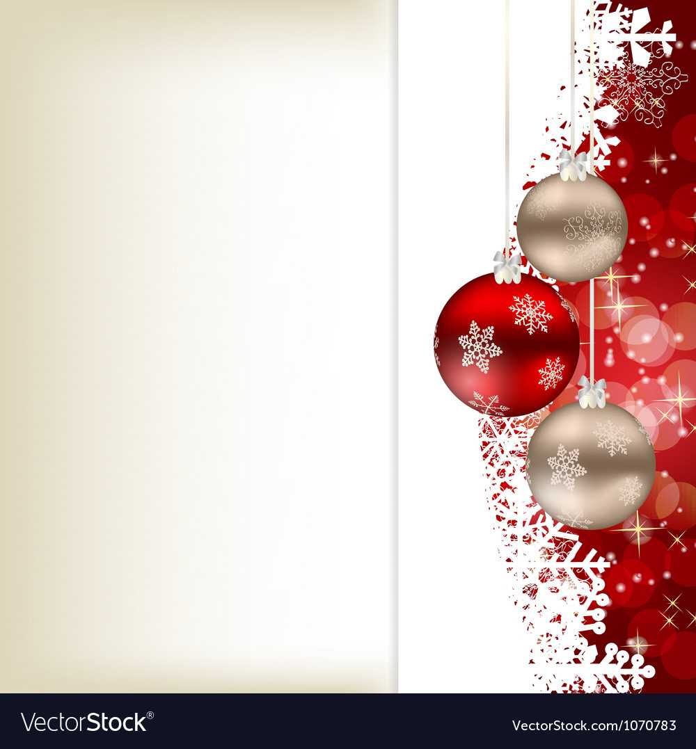 Elegant Christmas Card Template For Happy Holidays Card Template