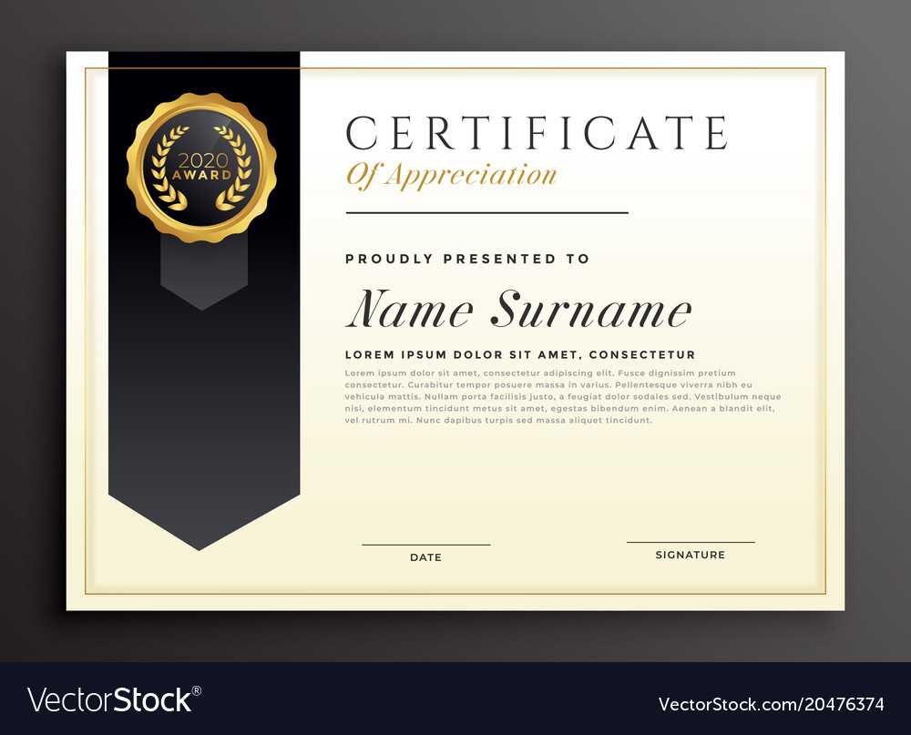 Elegant Diploma Award Certificate Template Design With Award Certificate Design Template