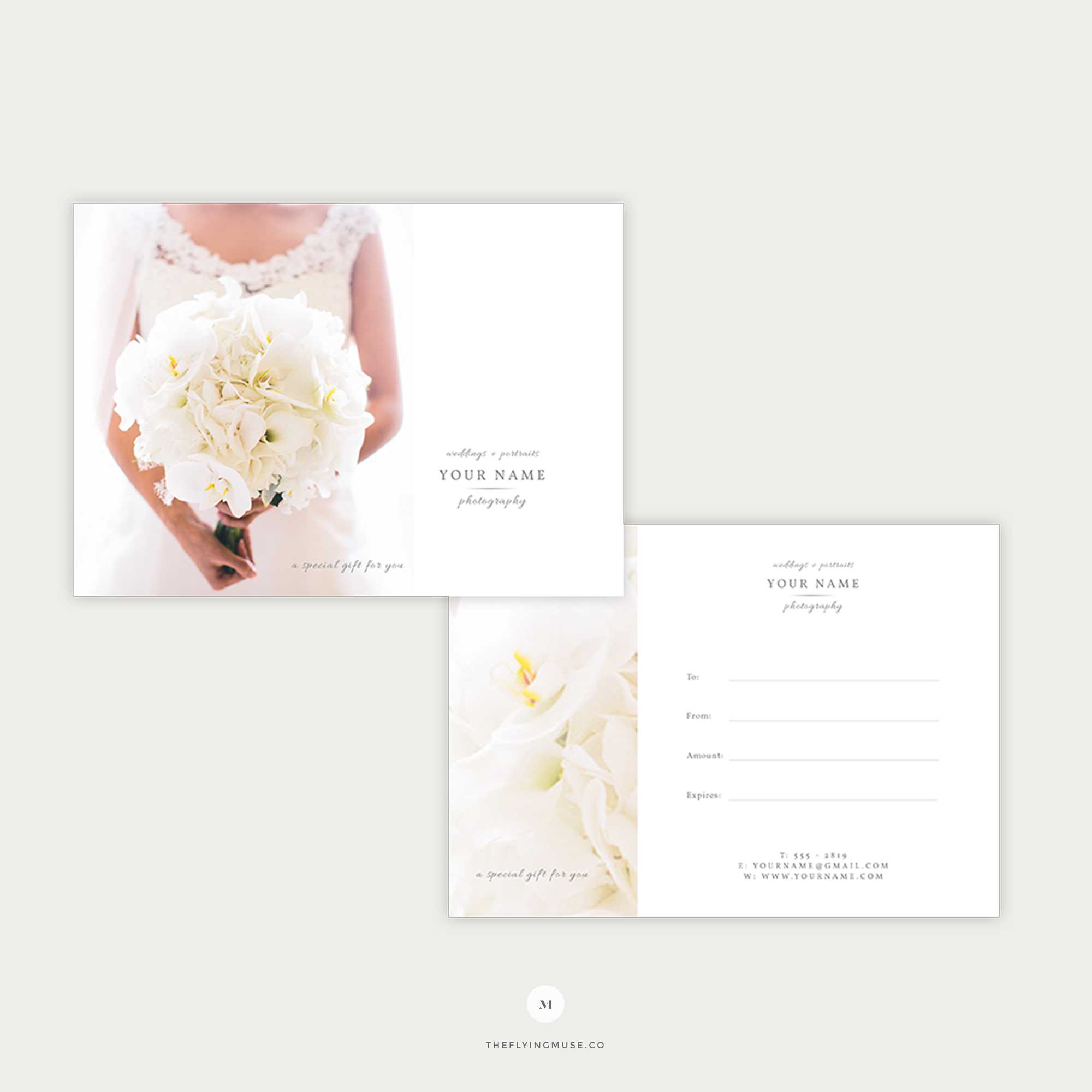 Elegant Gift Certificate Template For Wedding Photographers | The Flying  Muse In Elegant Gift Certificate Template