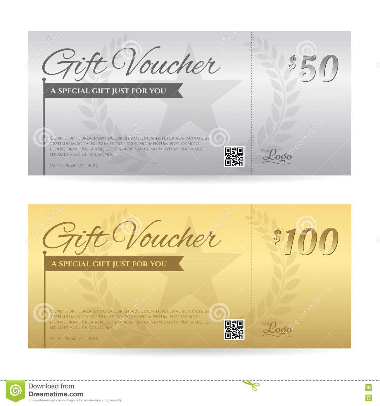 Elegant Gift Voucher Or Gift Card Certificate Template Stock With Elegant Gift Certificate Template