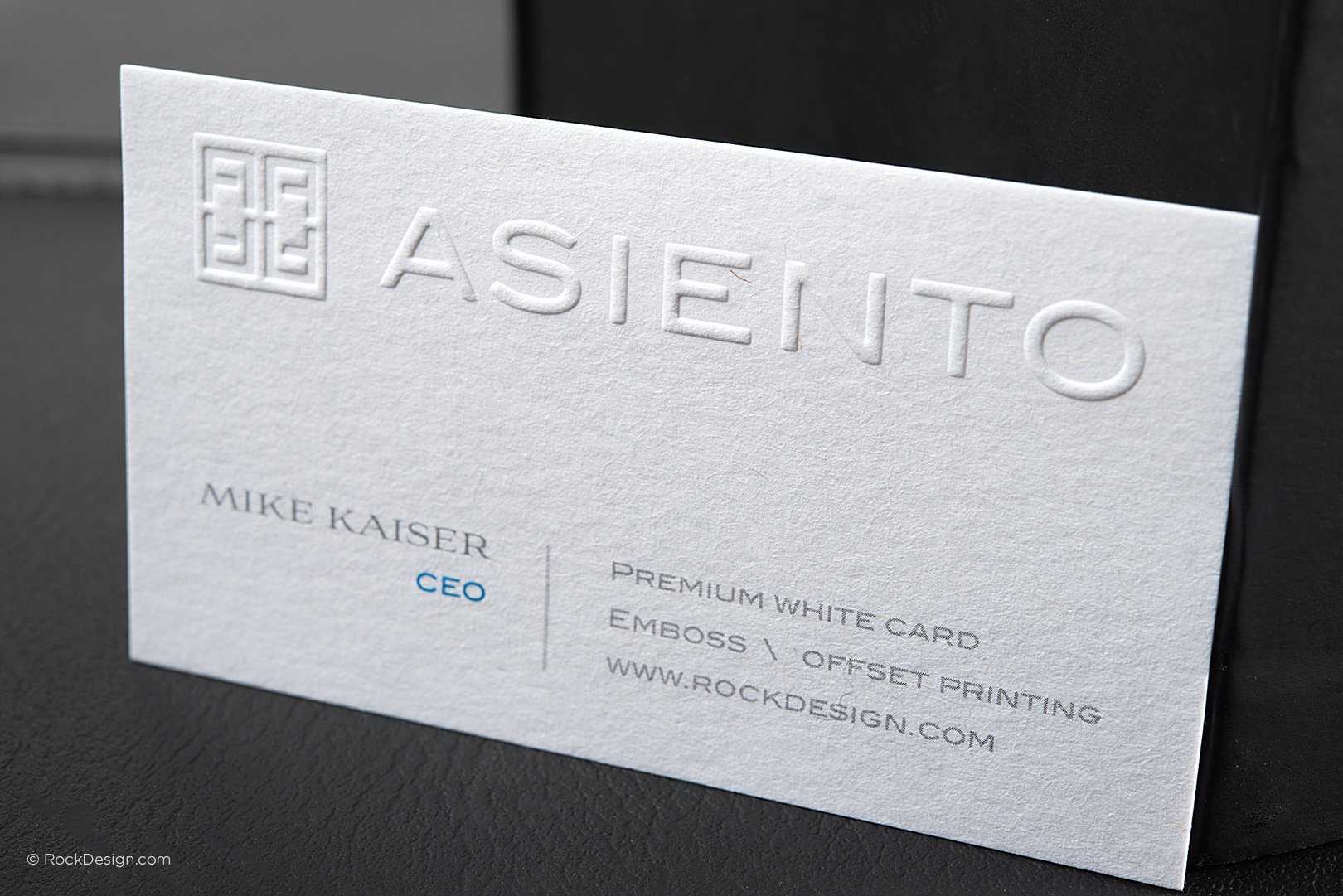 Embossed Design Free With Online Print Purchase | Rockdesign Pertaining To Free Template Business Cards To Print