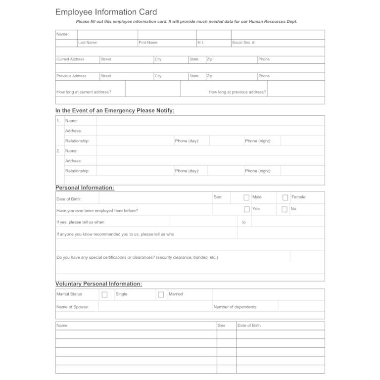 Student Information Sheet Templates At Allbusinesstemplates for