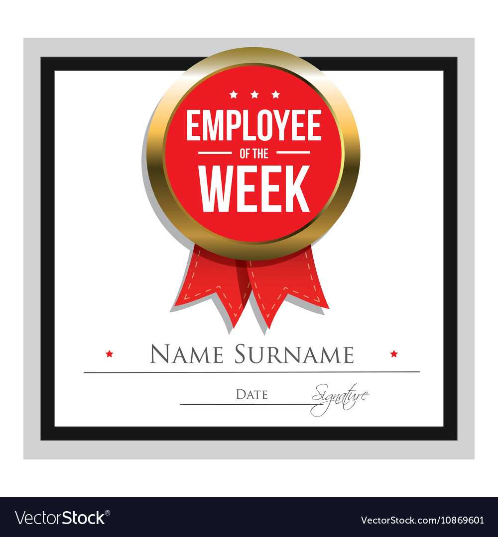 Employee Of The Week Certificate Template Intended For Star Of The Week Certificate Template