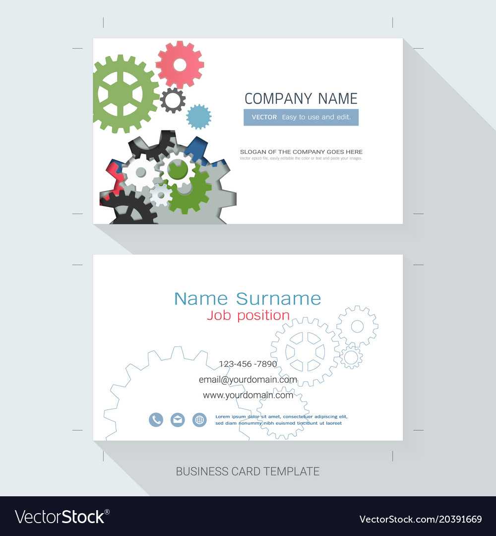 Engineering Business Card Or Name Card Template For Table Name Card Template