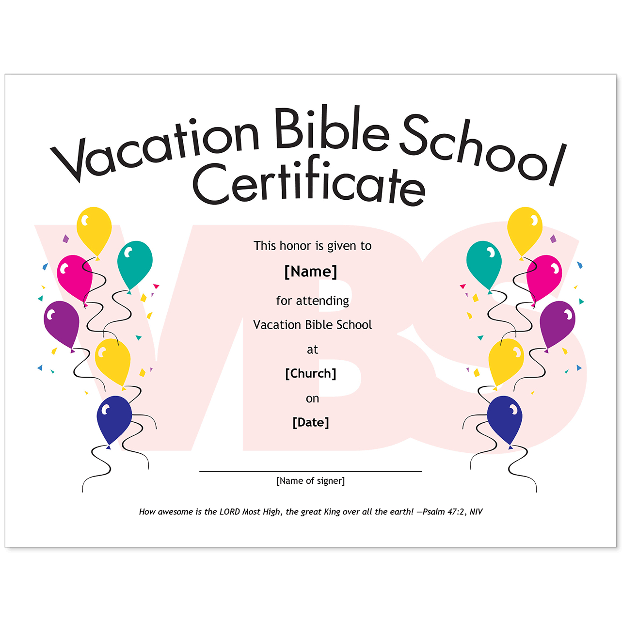 Essential Church Certificates - Children's Edition With Regard To Vbs Certificate Template
