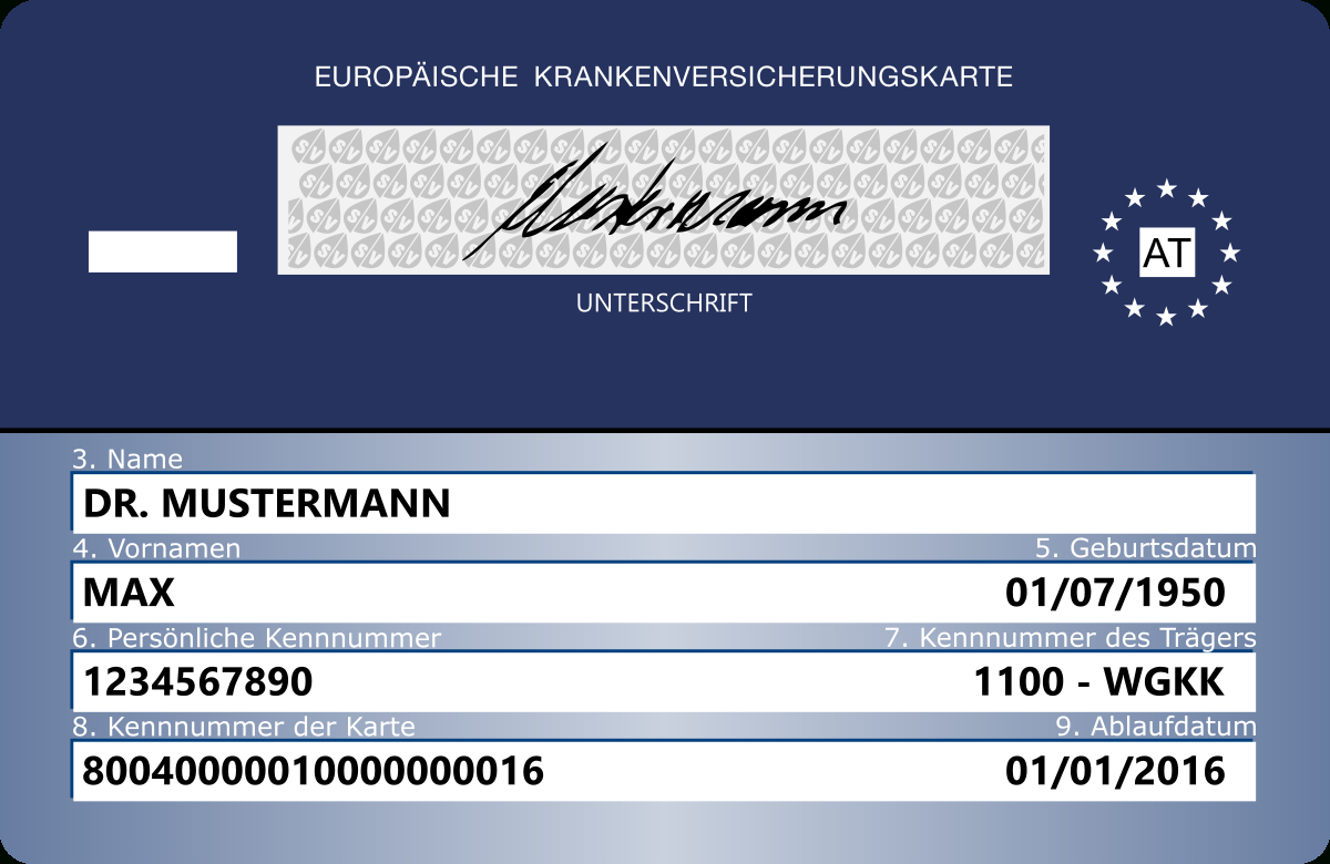 European Health Insurance Card – Wikipedia Intended For Proof Of Insurance Card Template