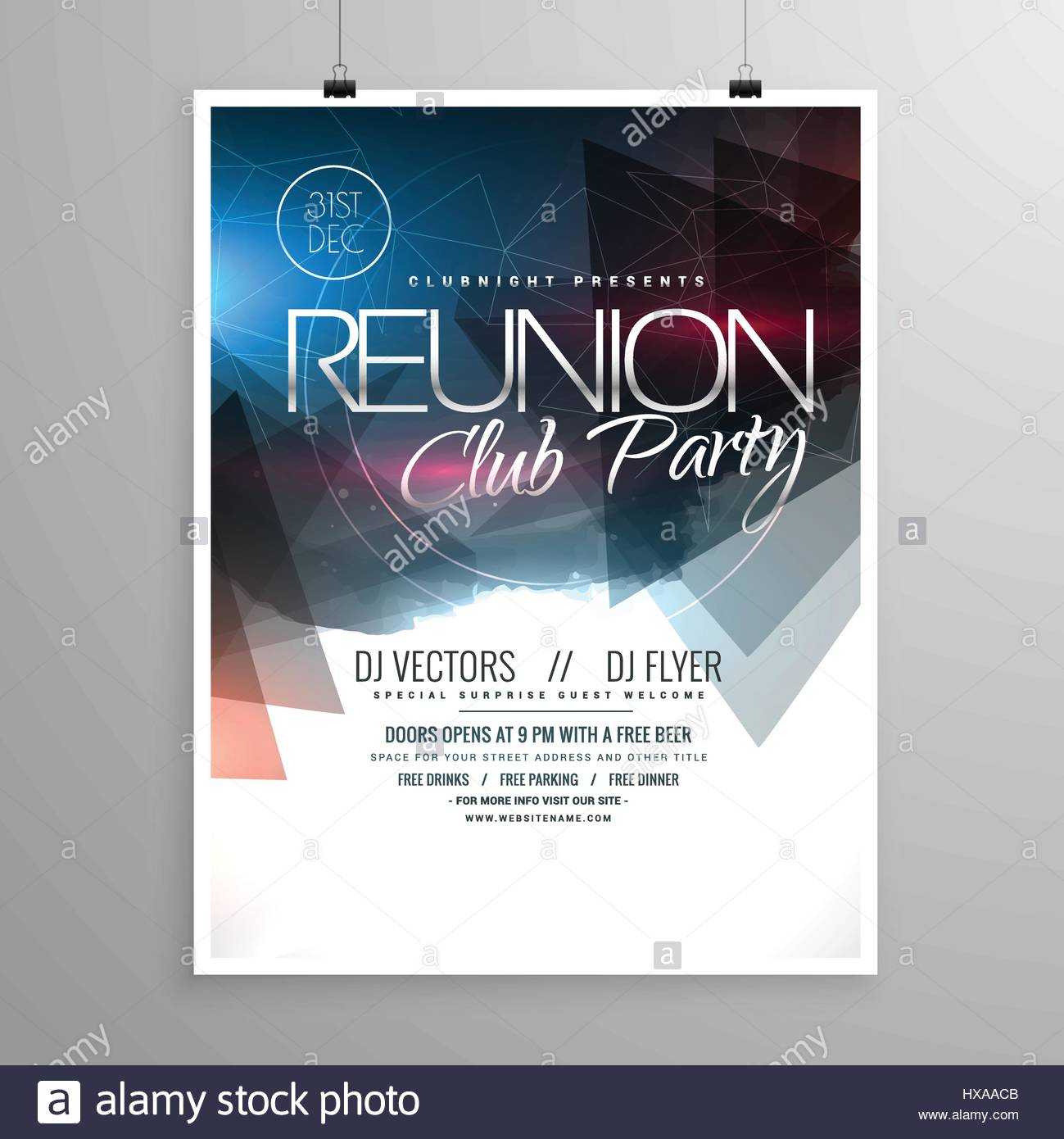 Event Club Party Flyer Template Brochure Design Stock Vector With Welcome Brochure Template