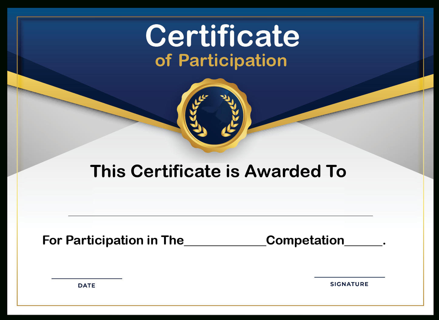 Participation Certificate Templates Free Download Best Business Templates