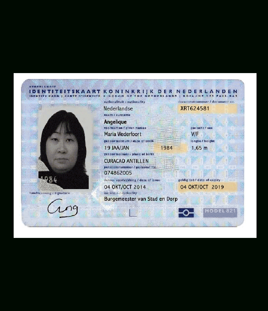 Fake And Real Netherlands Id Card In French Id Card Template