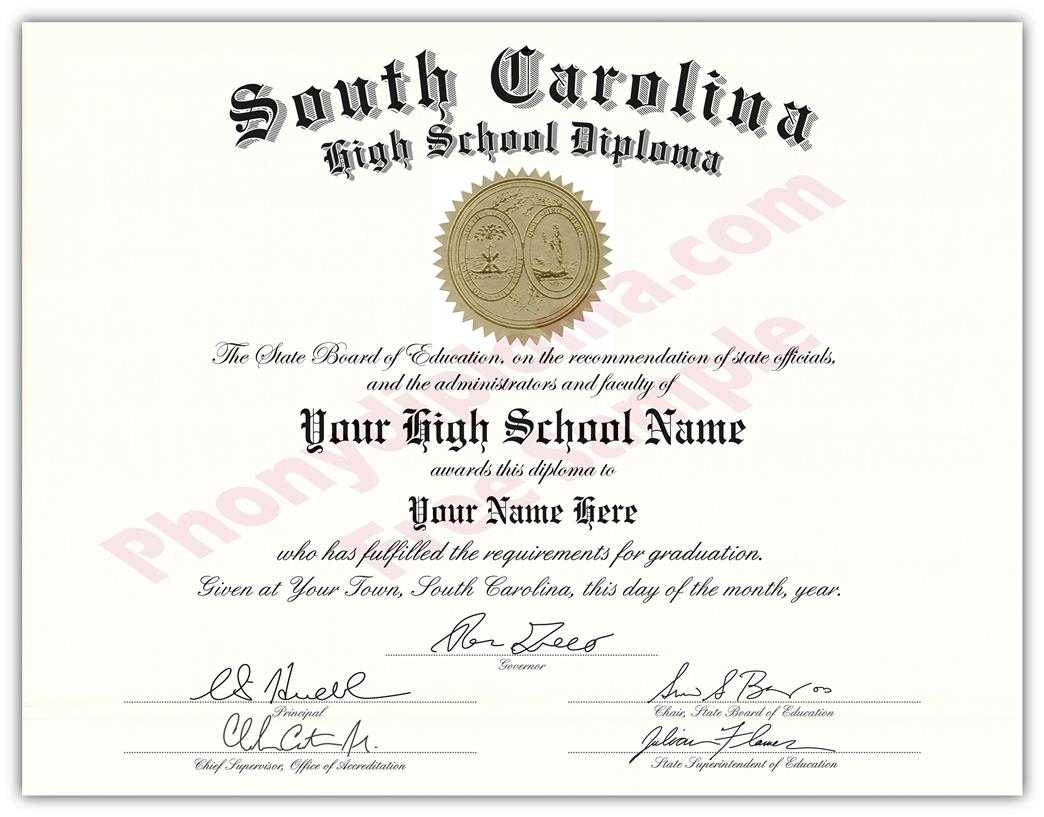 Fake Diplomas And Transcripts From South Carolina Intended For Fake Diploma Certificate Template