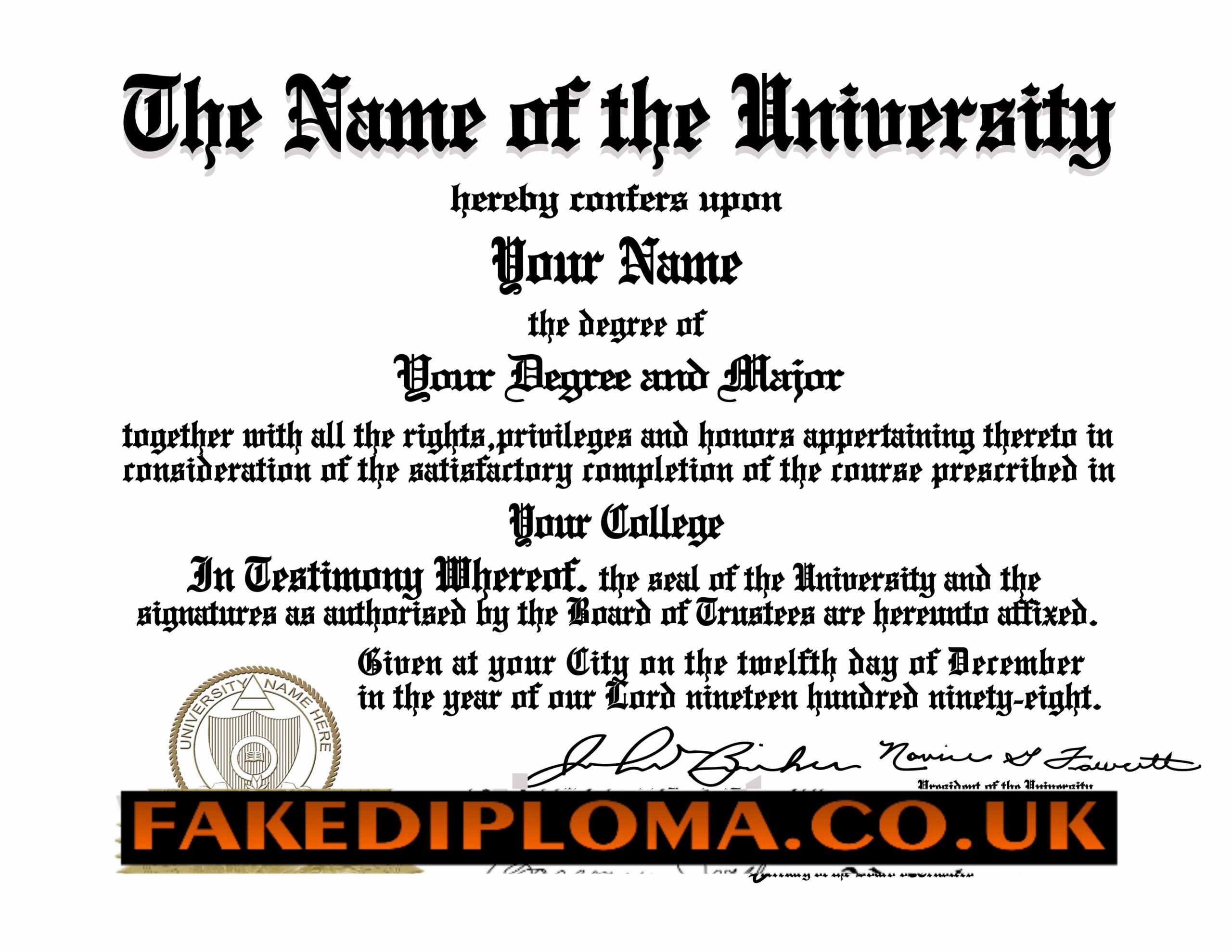 Fake Diplomas & Fake Degrees Any Country With Regard To Fake Diploma Certificate Template