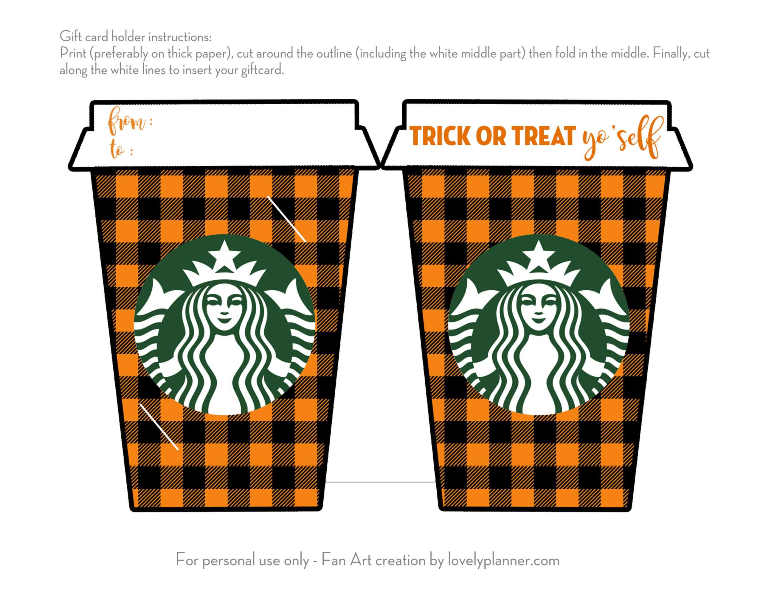 Fall "thanks A Latte" Starbucks Gift Card Holder – Free Intended For Thanks A Latte Card Template