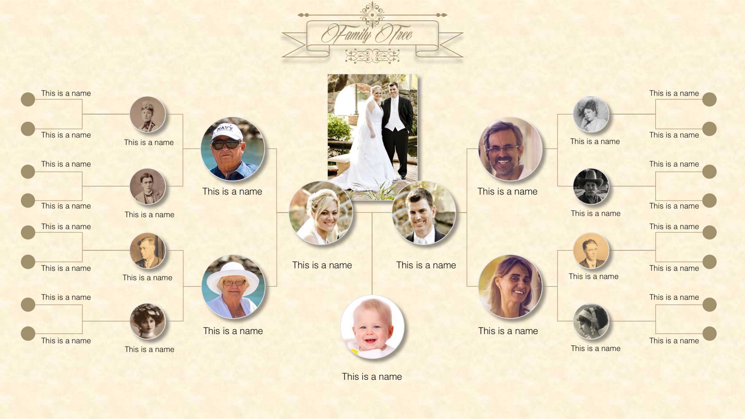 Family Tree Powerpoint Templates With Powerpoint Genealogy Template