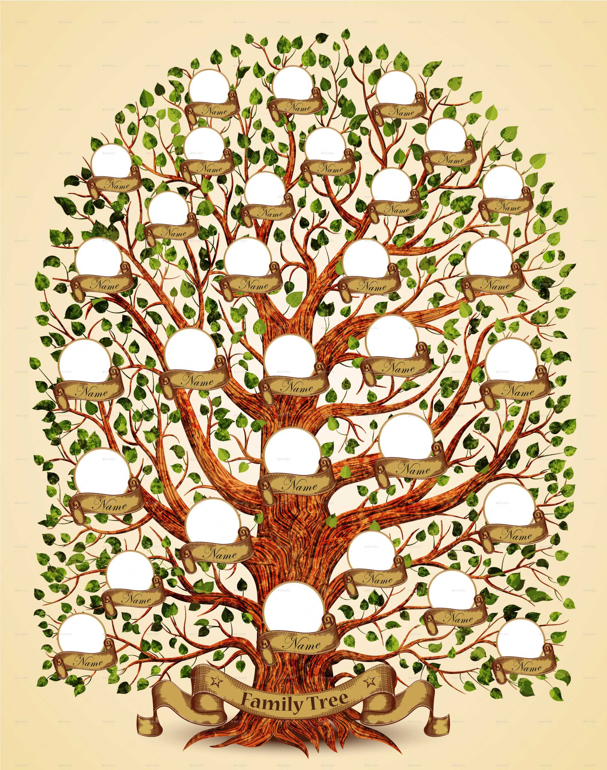 Family Tree Template For Powerpoint Genealogy Template