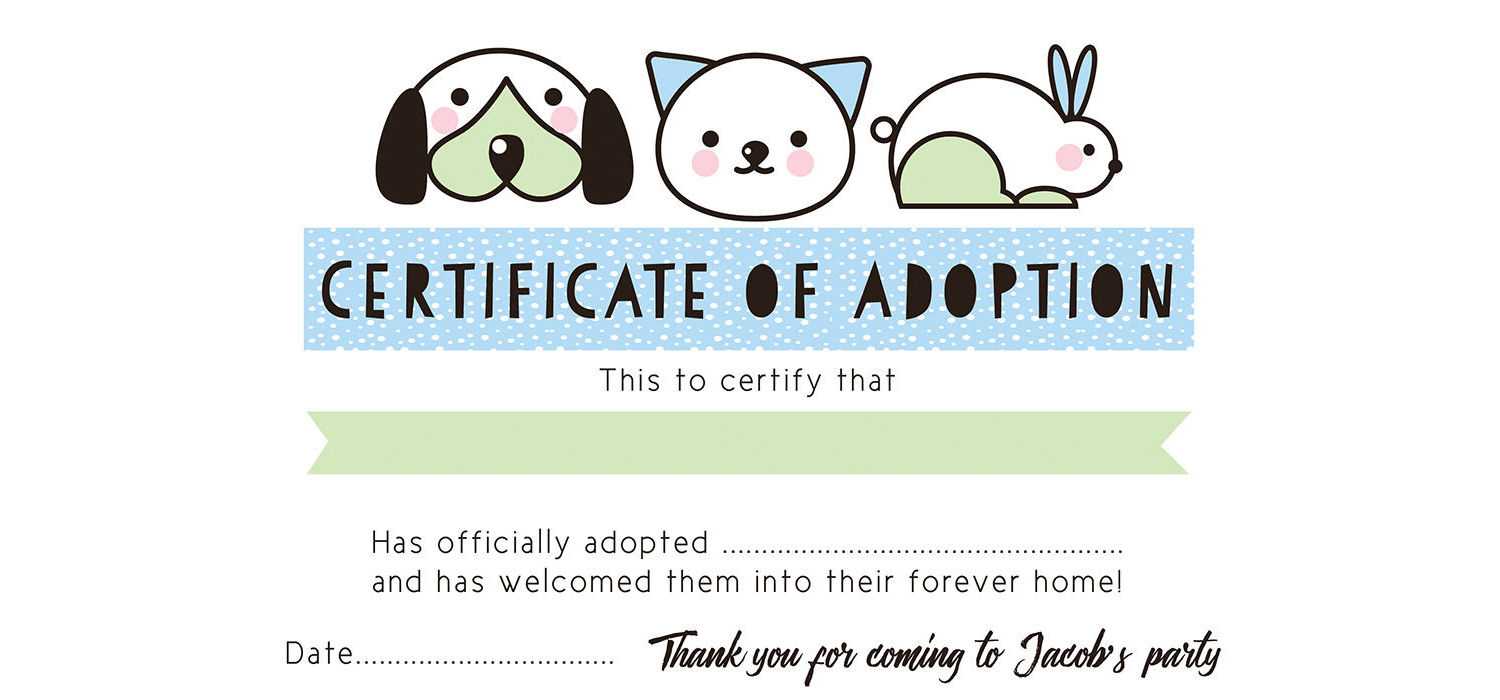 Fan Printable Adoption Certificate | Chavez Blog For Pet Adoption Certificate Template