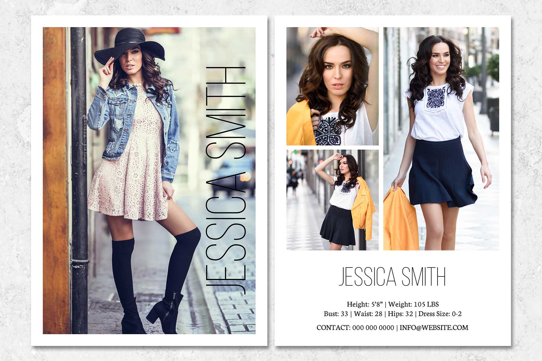 Fashion Model Comp Card Template With Comp Card Template Download