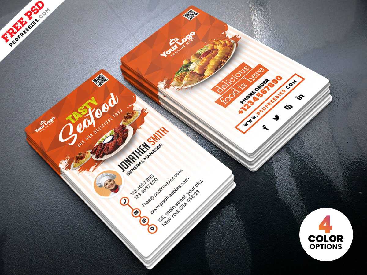 Fast Food Restaurant Business Card Psdpsd Freebies On For Food Business Cards Templates Free