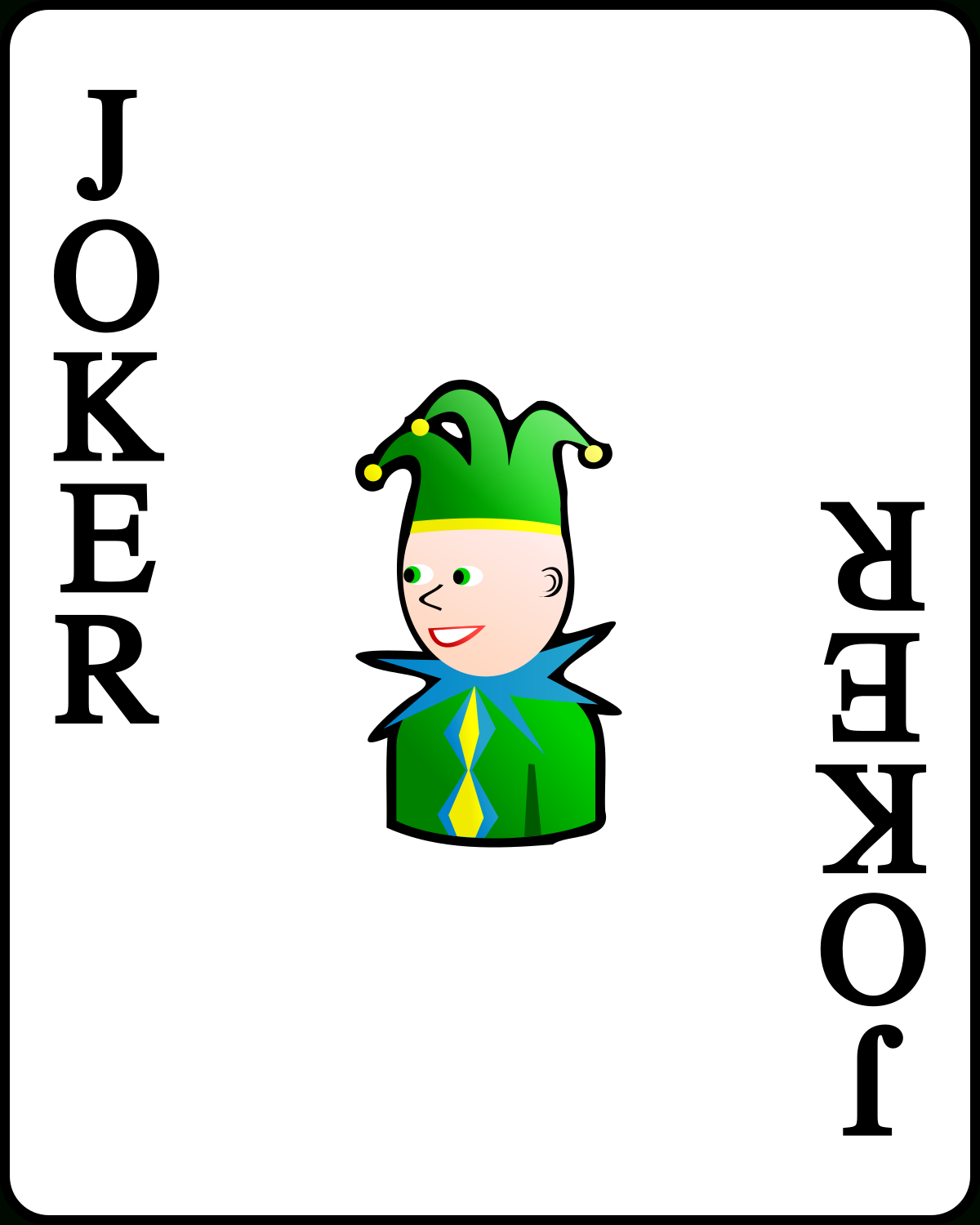 File:playing Card Black Joker.svg – Wikimedia Commons Intended For Joker Card Template