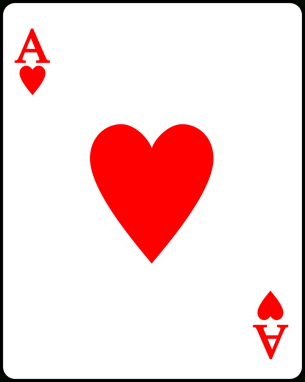 File:playing Card Heart A.svg – Wikimedia Commons Intended For Deck Of Cards Template