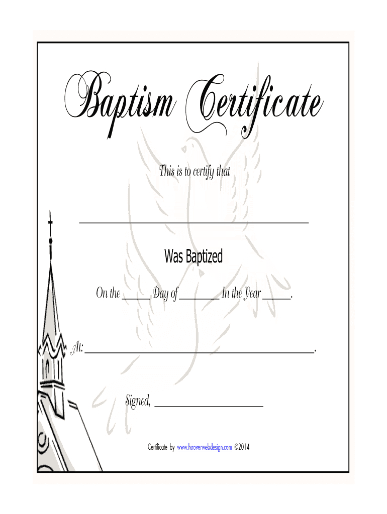 Fillable Baptism Certificate – Milas.westernscandinavia In Baby Christening Certificate Template