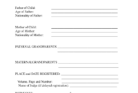 Fillable Birth Certificate Template For Translation - Fill pertaining to Mexican Birth Certificate Translation Template