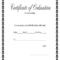 Fillable Online Printable Certificate Of Ordination With In Ordination Certificate Templates