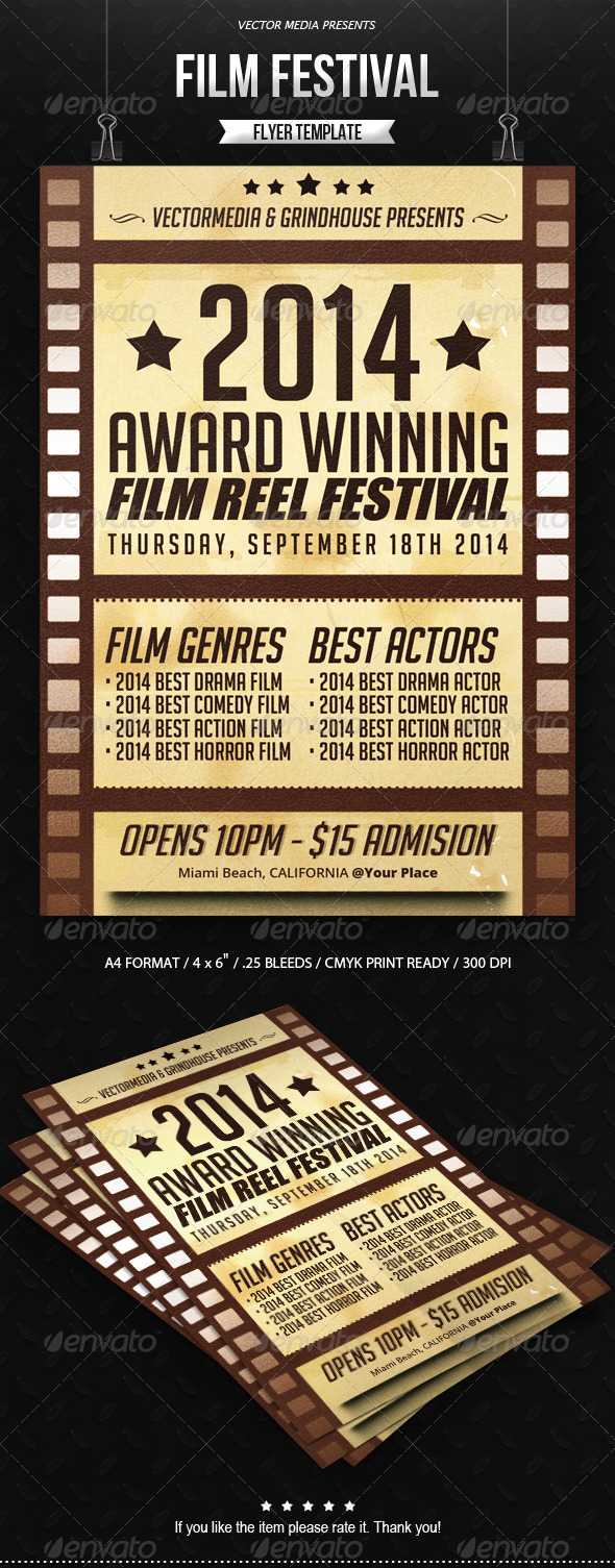 Film Festival Graphics, Designs & Templates From Graphicriver Within Film Festival Brochure Template