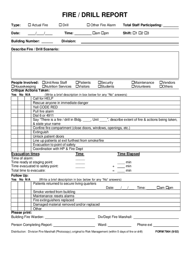 Fire Drill Report Form – 2 Free Templates In Pdf, Word In Fire Extinguisher Certificate Template