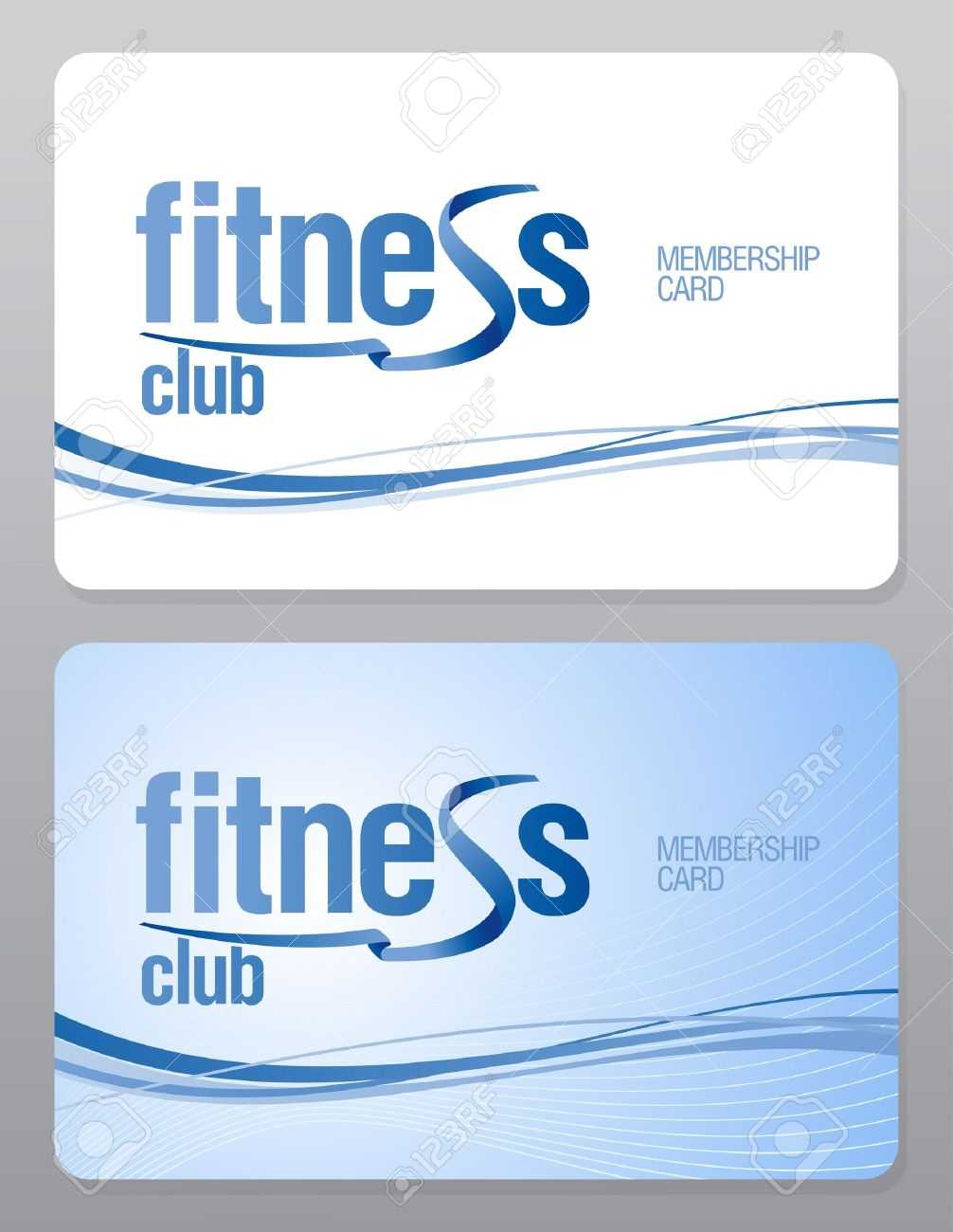 Fitness Club Membership Card Design Template. Throughout Template For Membership Cards